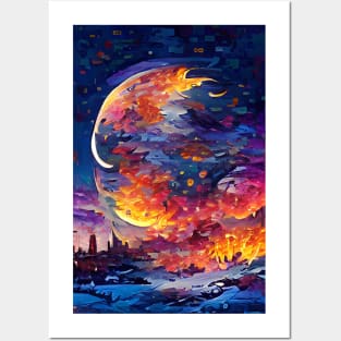 color moon Posters and Art
